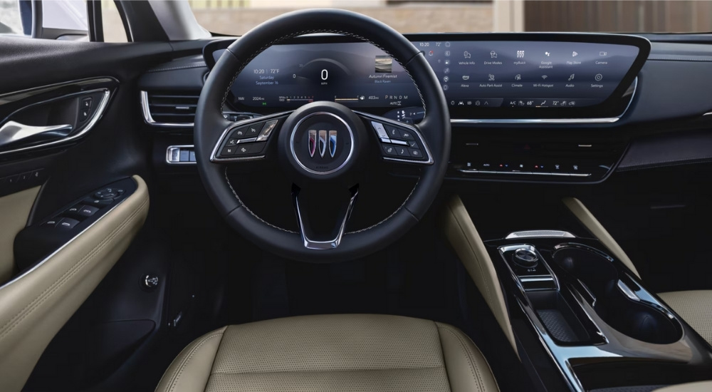 Driver's view of the cabin of a 2024 Buick Envision.