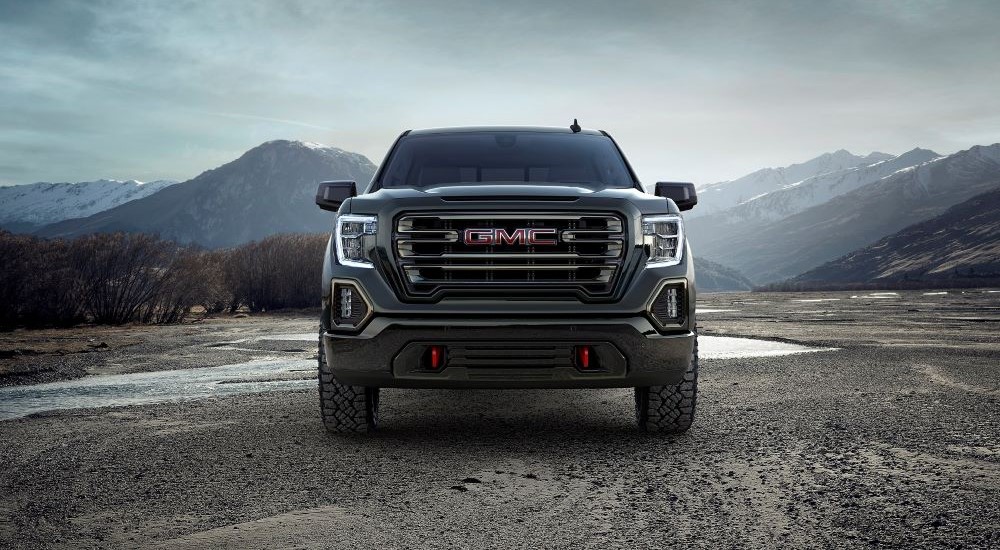 A 2019 GMC Sierra 1500 AT4 parked off-road