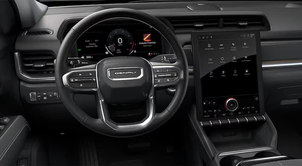 Black dash in a 2026 GMC Terrain for sale in Golden Valley.