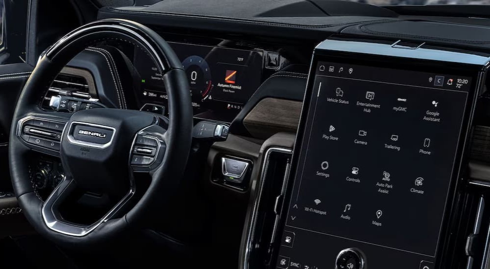 Black dash in a 2026 GMC Yukon Denali.