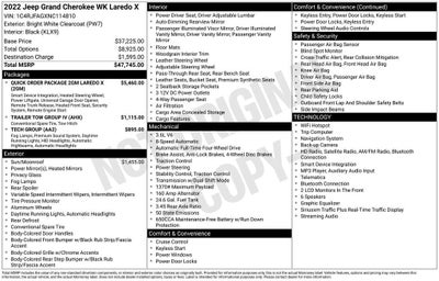 2022 Jeep Grand Cherokee WK Laredo X 4x4