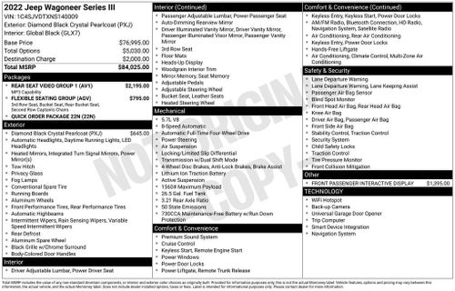 2022 Jeep Wagoneer Series III 4x4