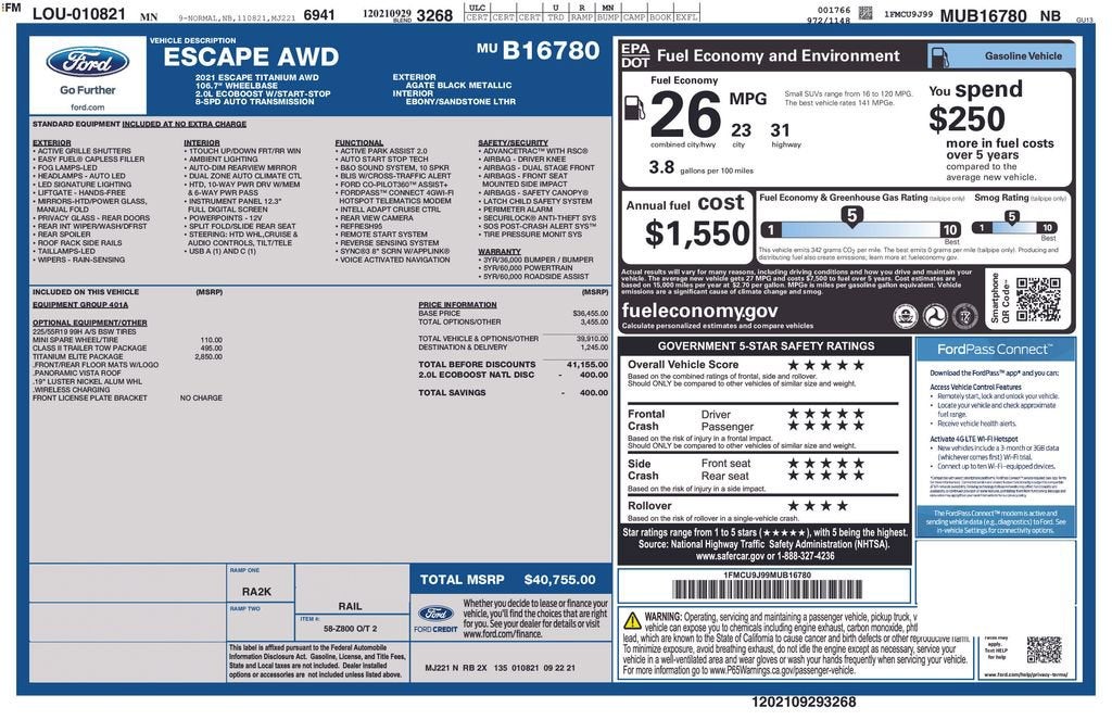 2021 Ford Escape Titanium