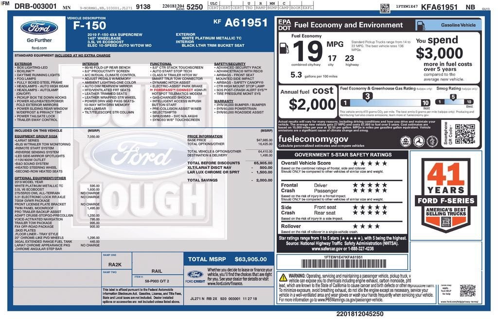 2019 Ford F-150 LARIAT