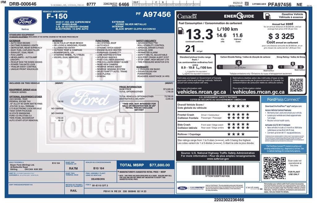 2023 Ford F-150 Tremor