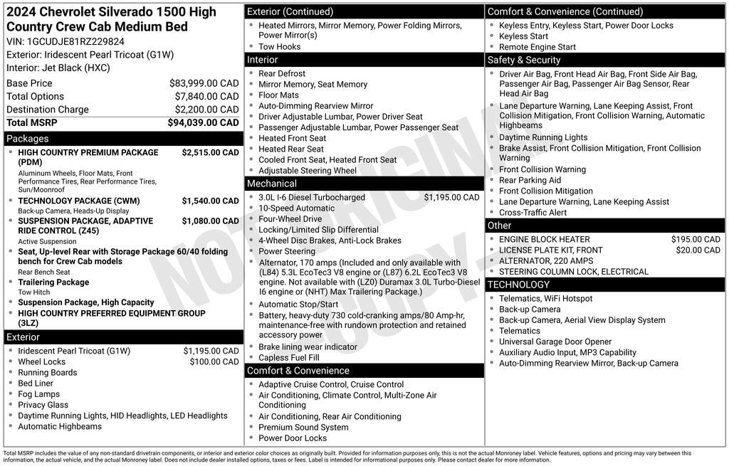 2024 Chevrolet Silverado 1500 High Country