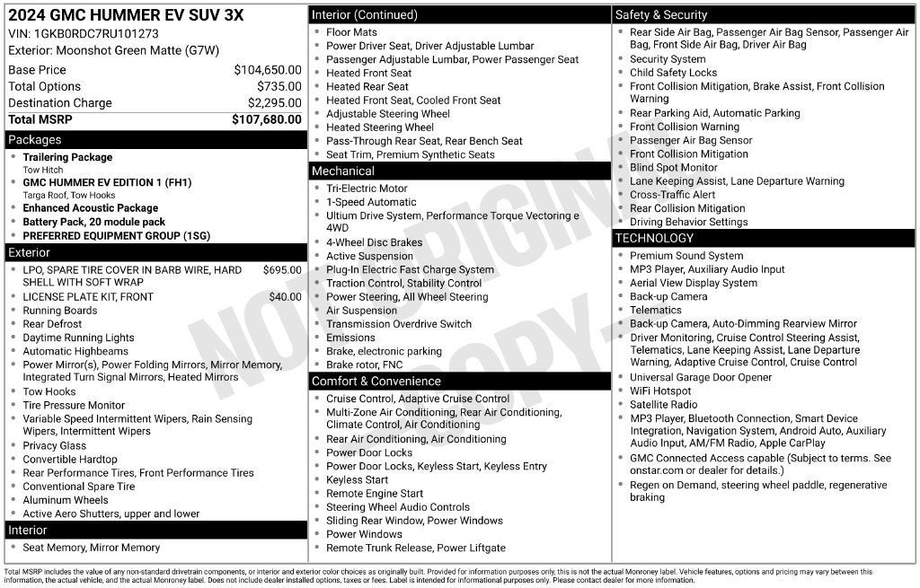 2024 GMC HUMMER EV SUV 3X