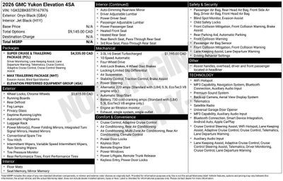 2026 GMC Yukon Elevation