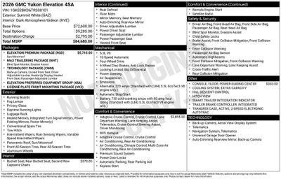 2026 GMC Yukon Elevation