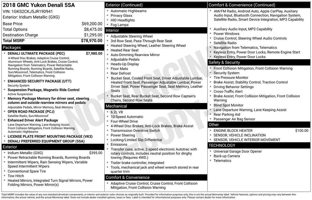 2018 GMC Yukon Denali