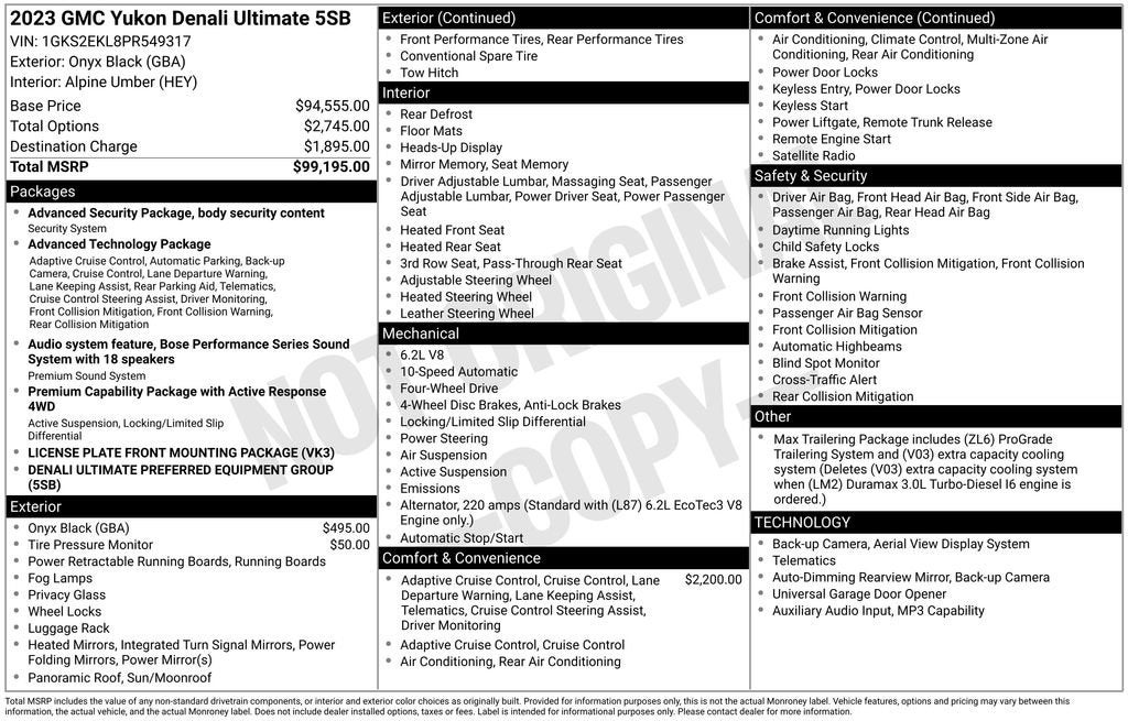 2023 GMC Yukon Denali Ultimate