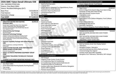 2026 GMC Yukon Denali Ultimate