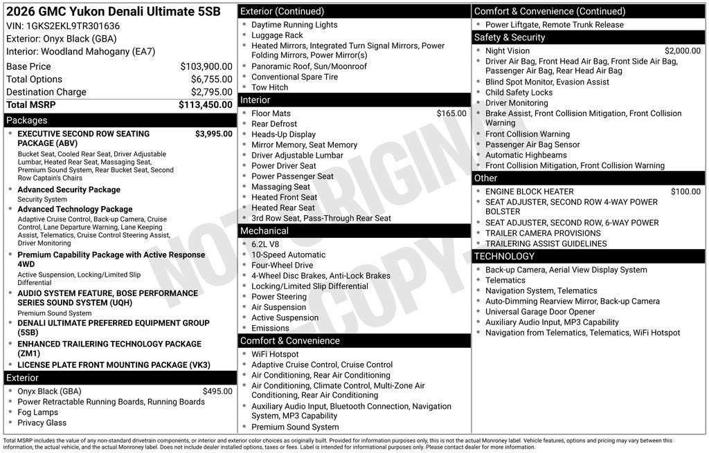 2026 GMC Yukon Denali Ultimate