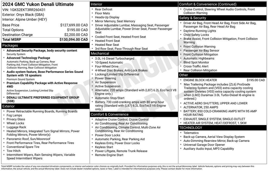 2024 GMC Yukon Denali Ultimate