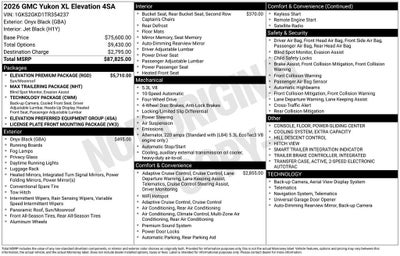2026 GMC Yukon XL Elevation