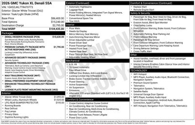 2026 GMC Yukon XL Denali