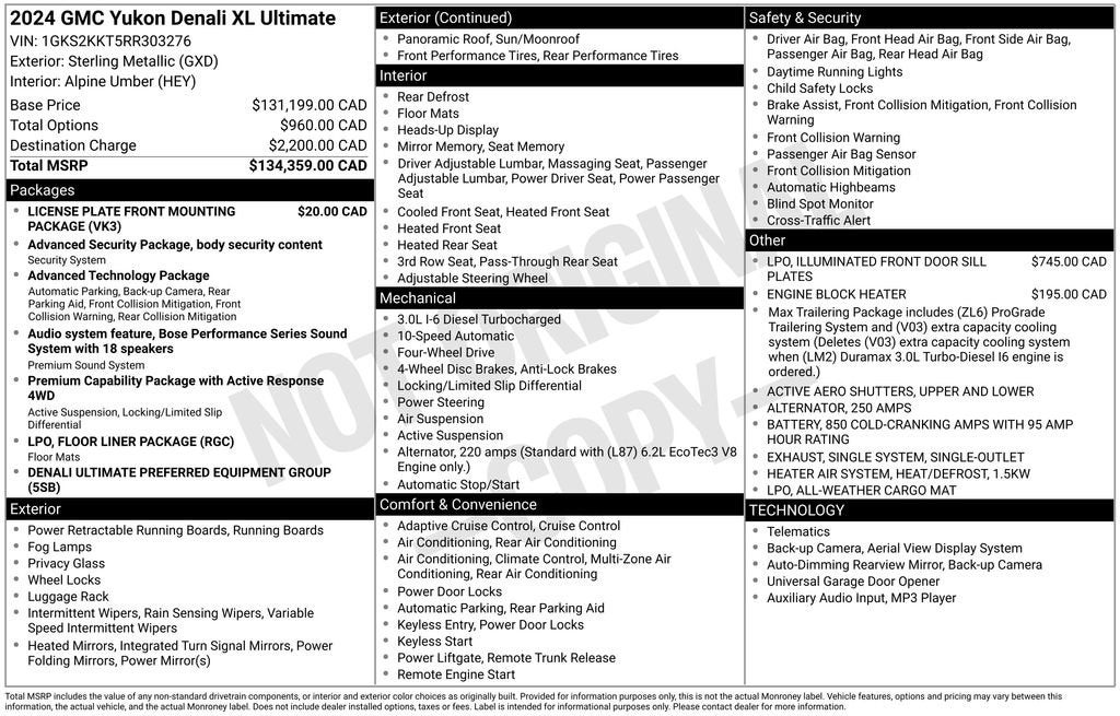2024 GMC Yukon XL Denali Ultimate