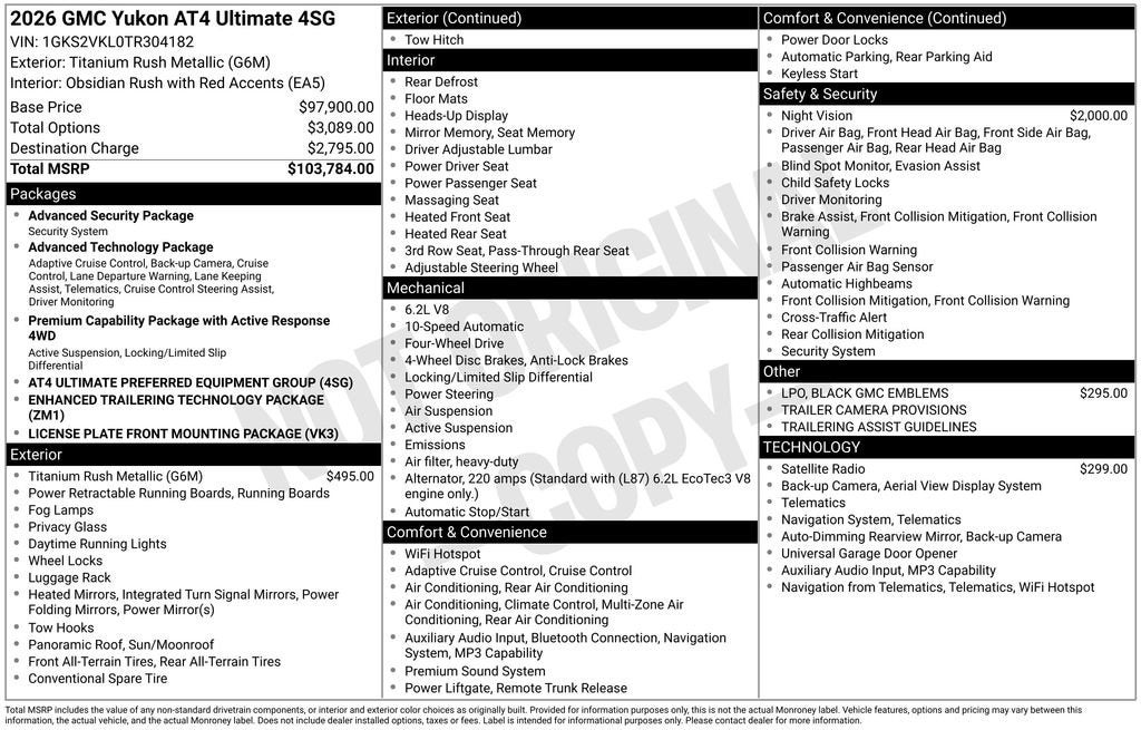 2026 GMC Yukon AT4 Ultimate