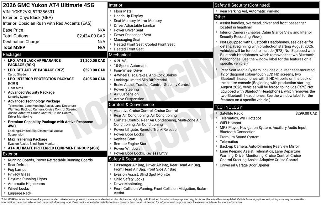 2026 GMC Yukon AT4 Ultimate