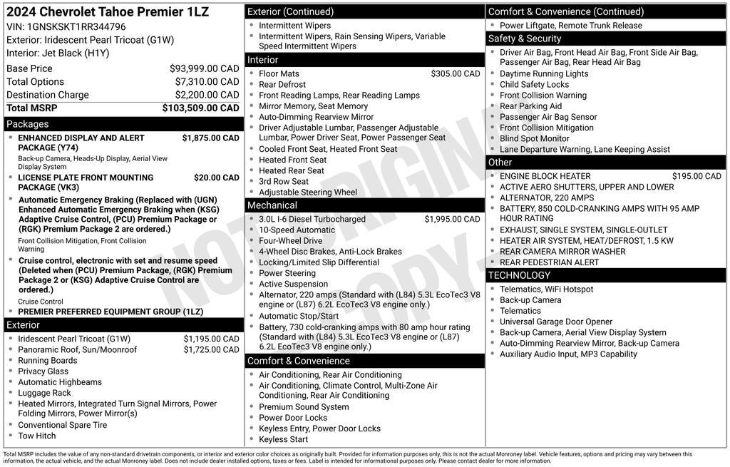 2024 Chevrolet Tahoe Premier