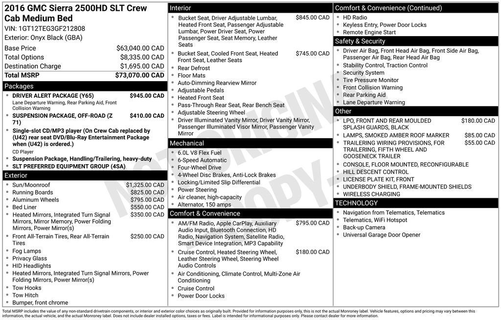 2016 GMC Sierra 2500 HD SLT