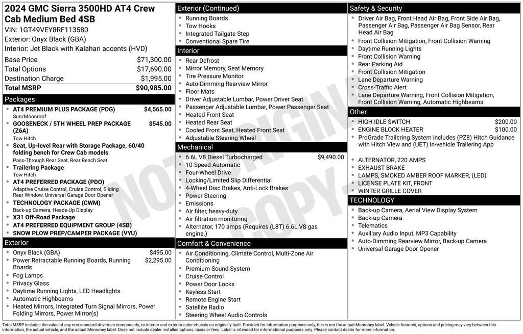 2024 GMC Sierra 3500 HD AT4