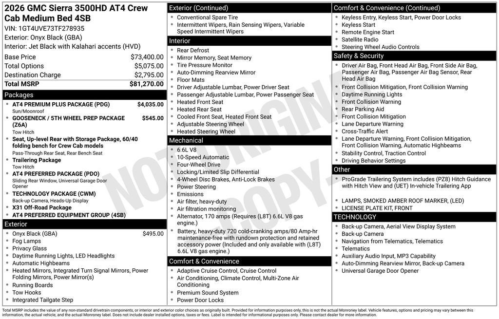 2026 GMC Sierra 3500 HD AT4