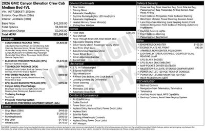 2026 GMC Canyon Elevation