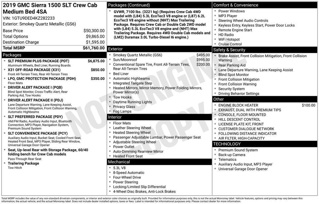 2019 GMC Sierra 1500 SLT