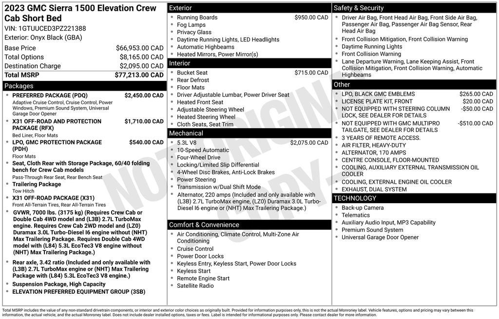2023 GMC Sierra 1500 Elevation