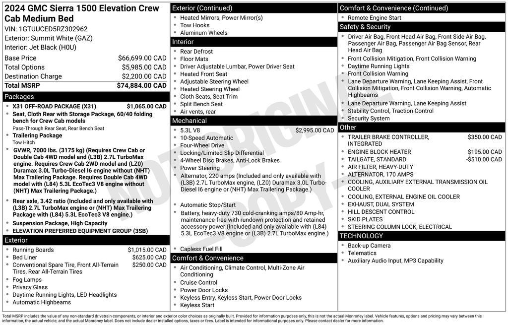 2024 GMC Sierra 1500 Elevation