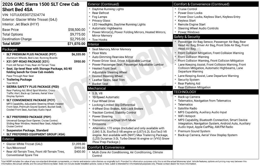2026 GMC Sierra 1500 SLT