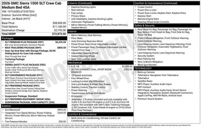 2026 GMC Sierra 1500 SLT