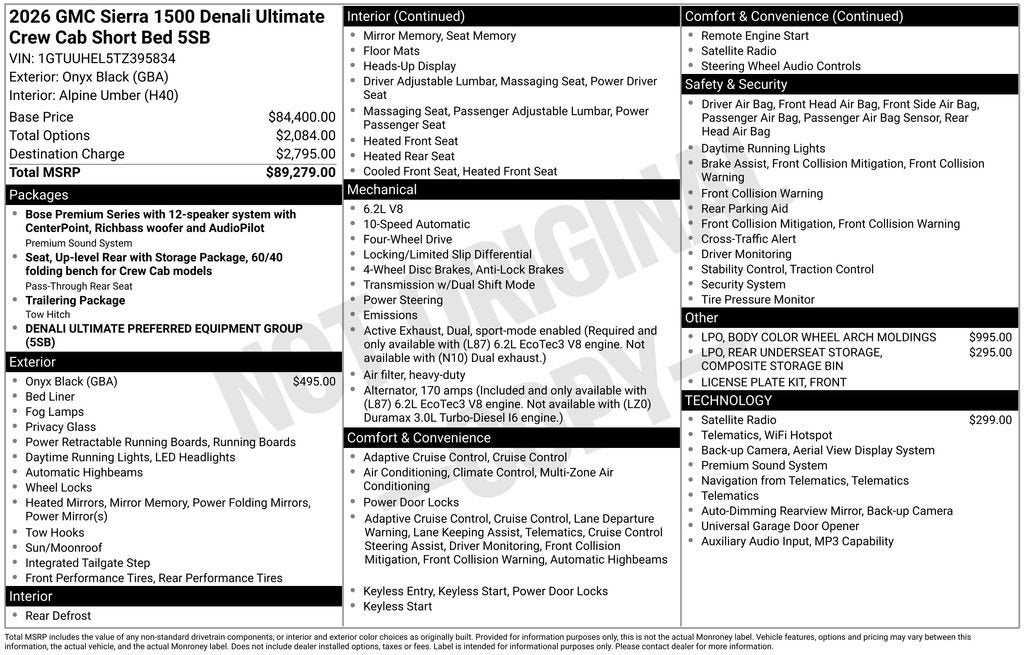 2026 GMC Sierra 1500 Denali Ultimate