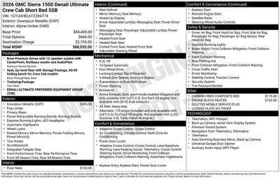 2026 GMC Sierra 1500 Denali Ultimate