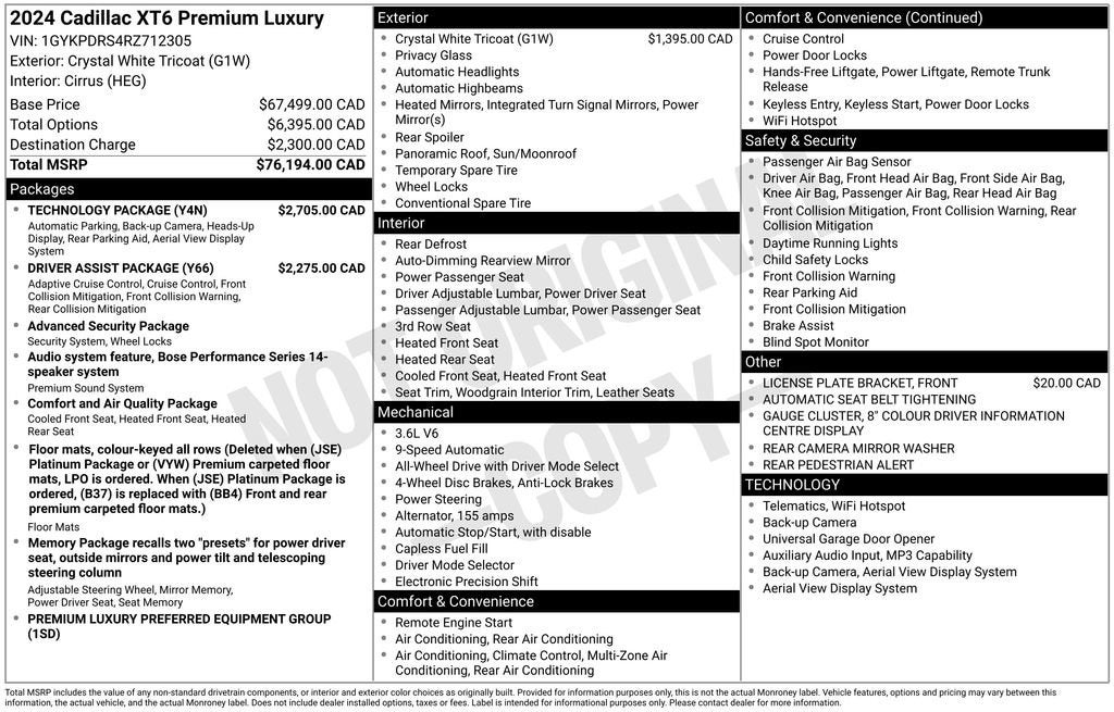 2024 Cadillac XT6 Premium Luxury