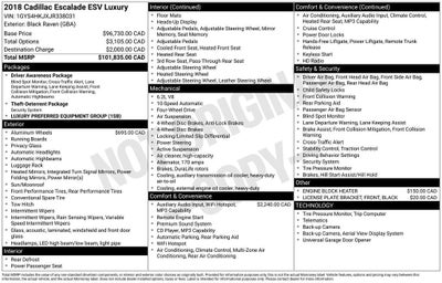 2018 Cadillac Escalade ESV Luxury