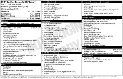2024 Cadillac Escalade ESV Luxury