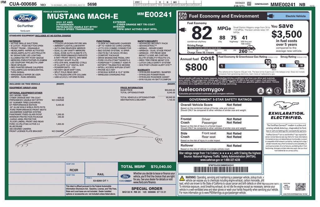 2021 Ford Mustang Mach-E GT