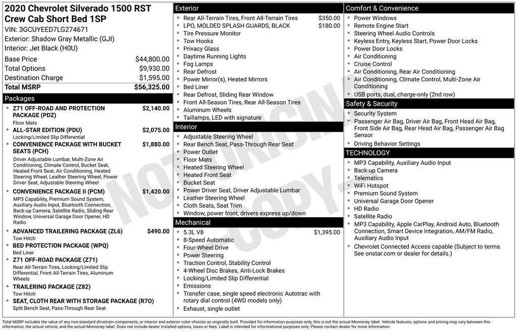2020 Chevrolet Silverado 1500 RST