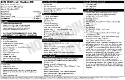 2027 GMC Terrain Elevation
