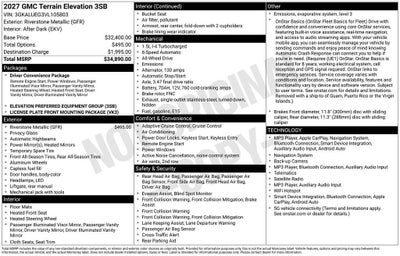 2027 GMC Terrain Elevation
