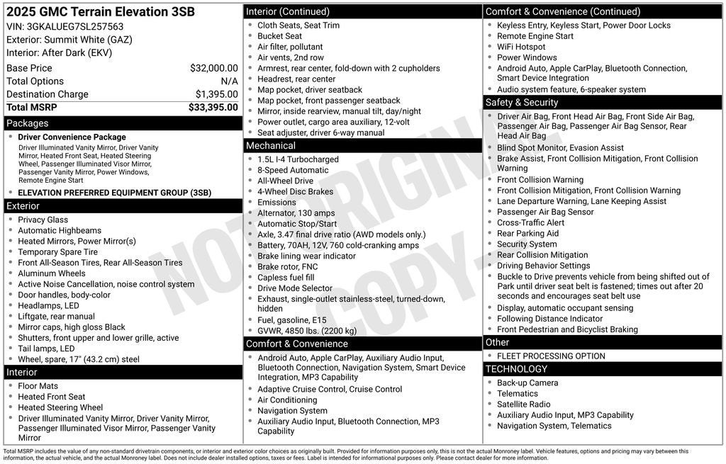2025 GMC Terrain Elevation