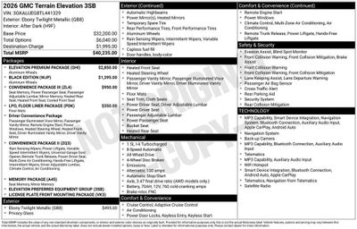 2026 GMC Terrain Elevation