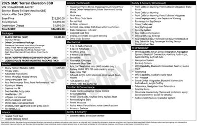 2026 GMC Terrain Elevation