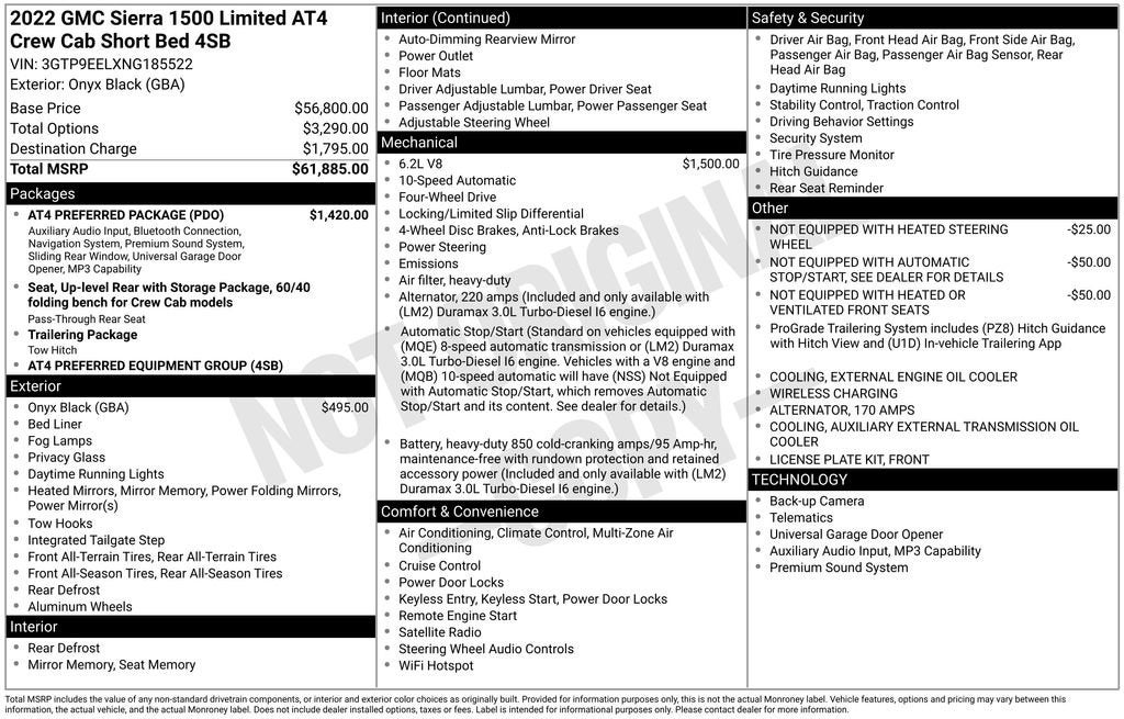2022 GMC Sierra 1500 Limited AT4