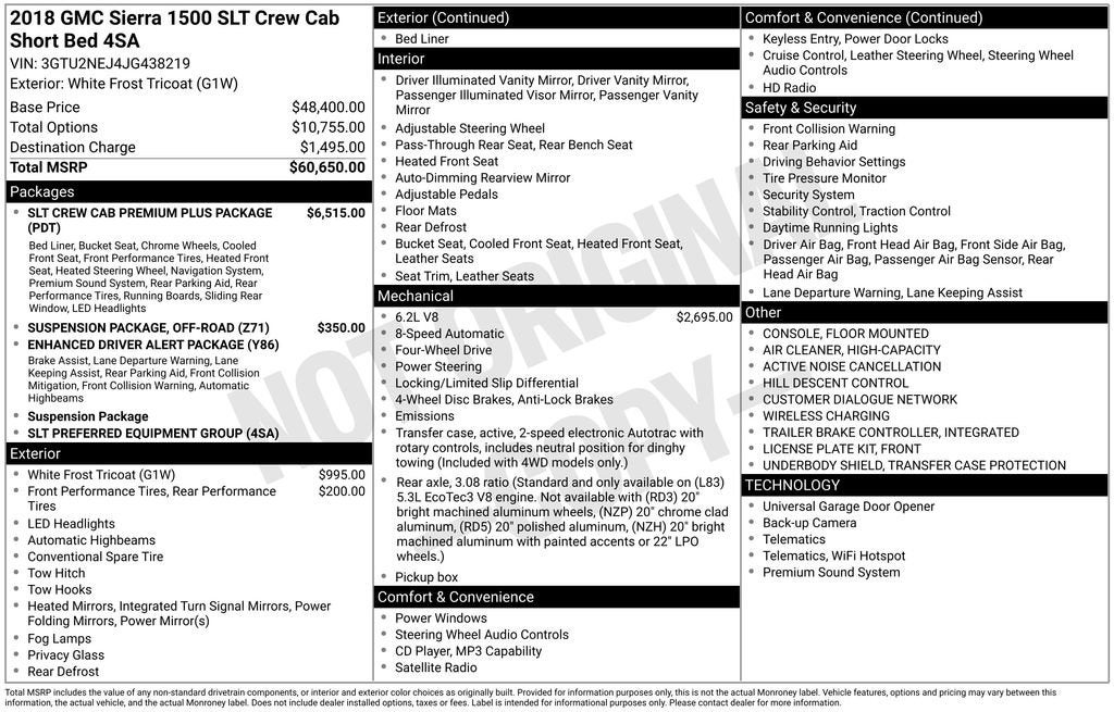 2018 GMC Sierra 1500 SLT