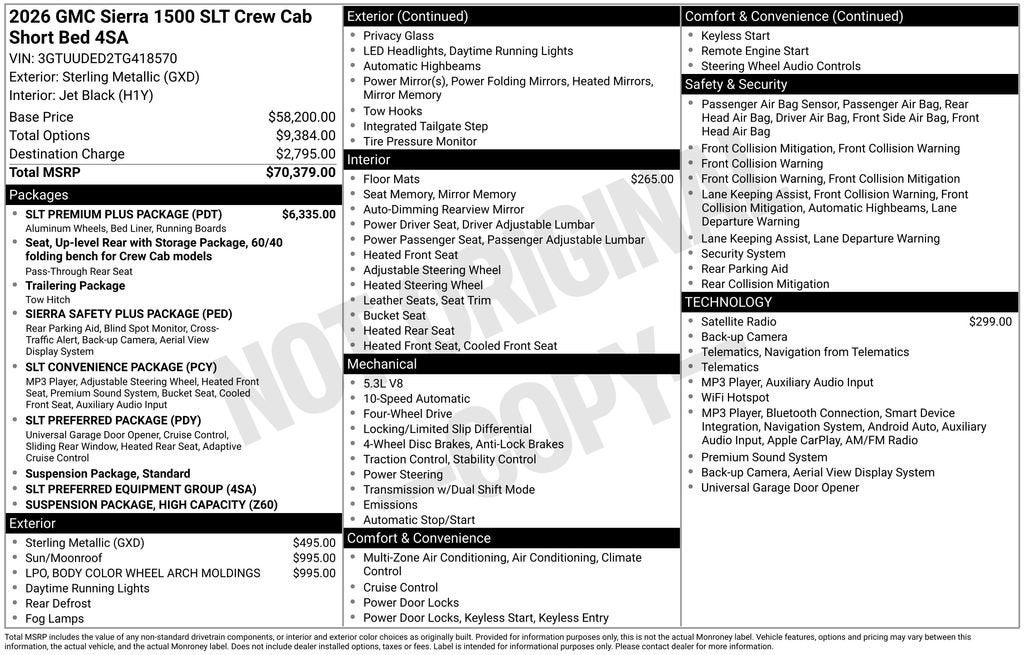 2026 GMC Sierra 1500 SLT