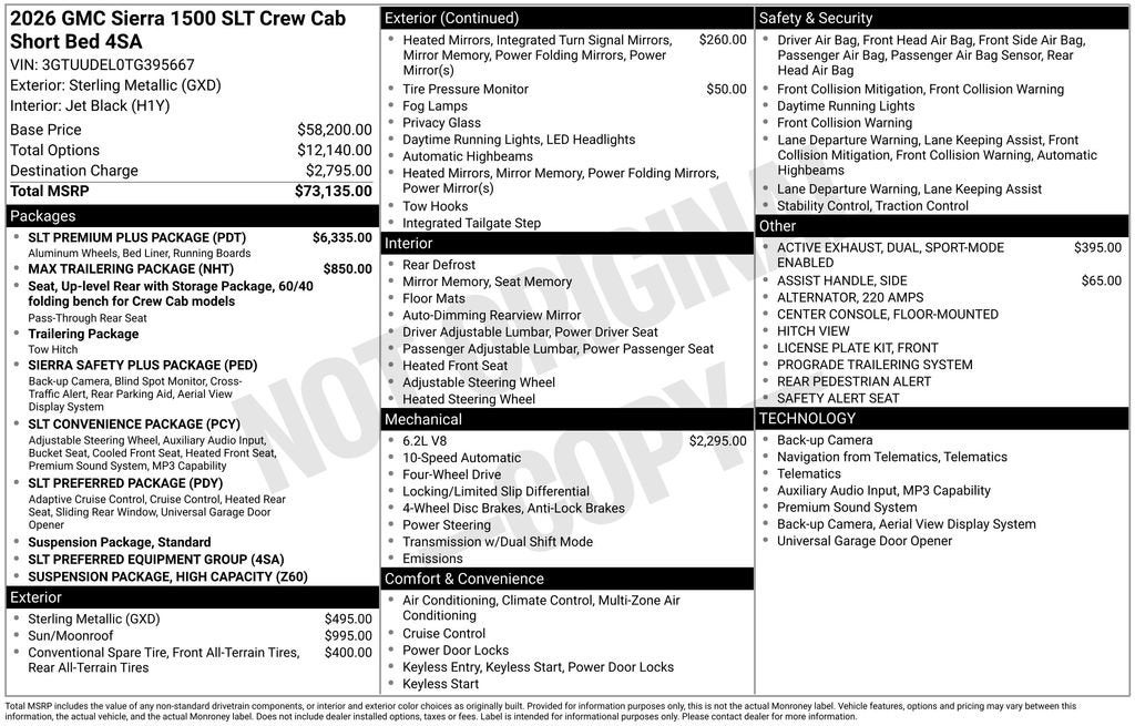 2026 GMC Sierra 1500 SLT