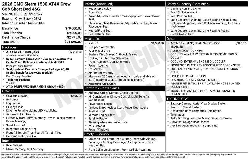 2026 GMC Sierra 1500 AT4X